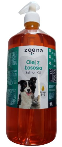 Zoona Olej z Łososia Ryb Salmon Oil 1L dla Psa i Kota