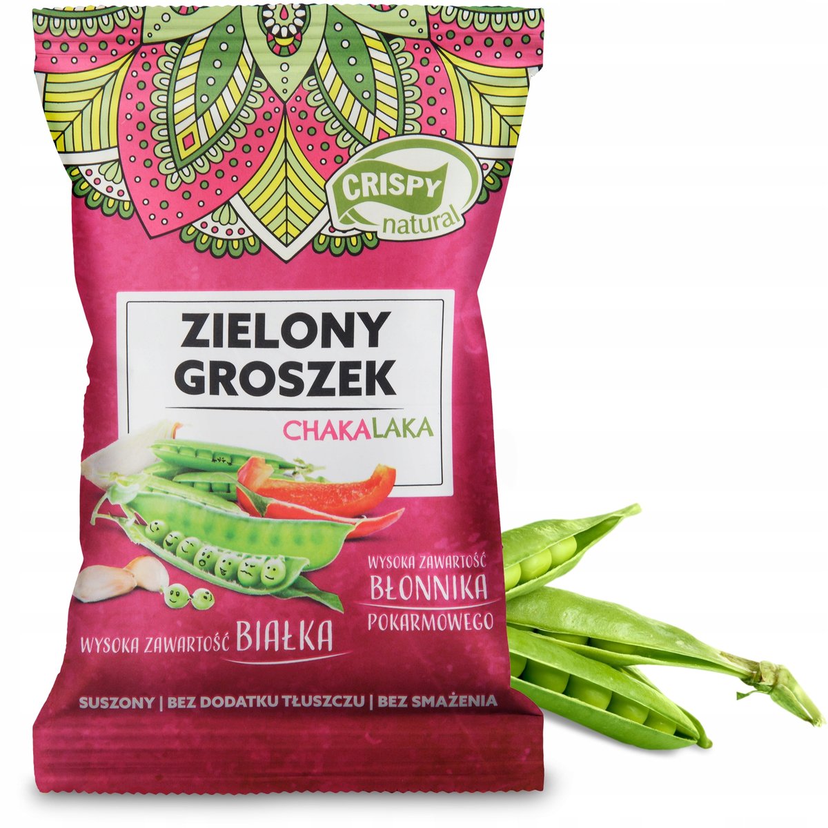 Crispy Natural Suszone Chipsy Zielony Groszek Chakalaka 25g -