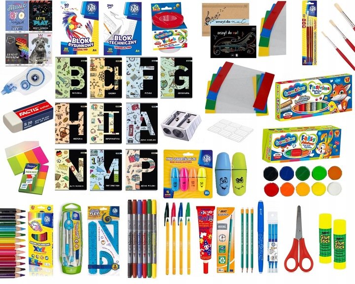 MEGA DUŻA WYPRAWKA SZKOLNA DLA KLAS 4-8 + ZESZYTY BENIAMIN
