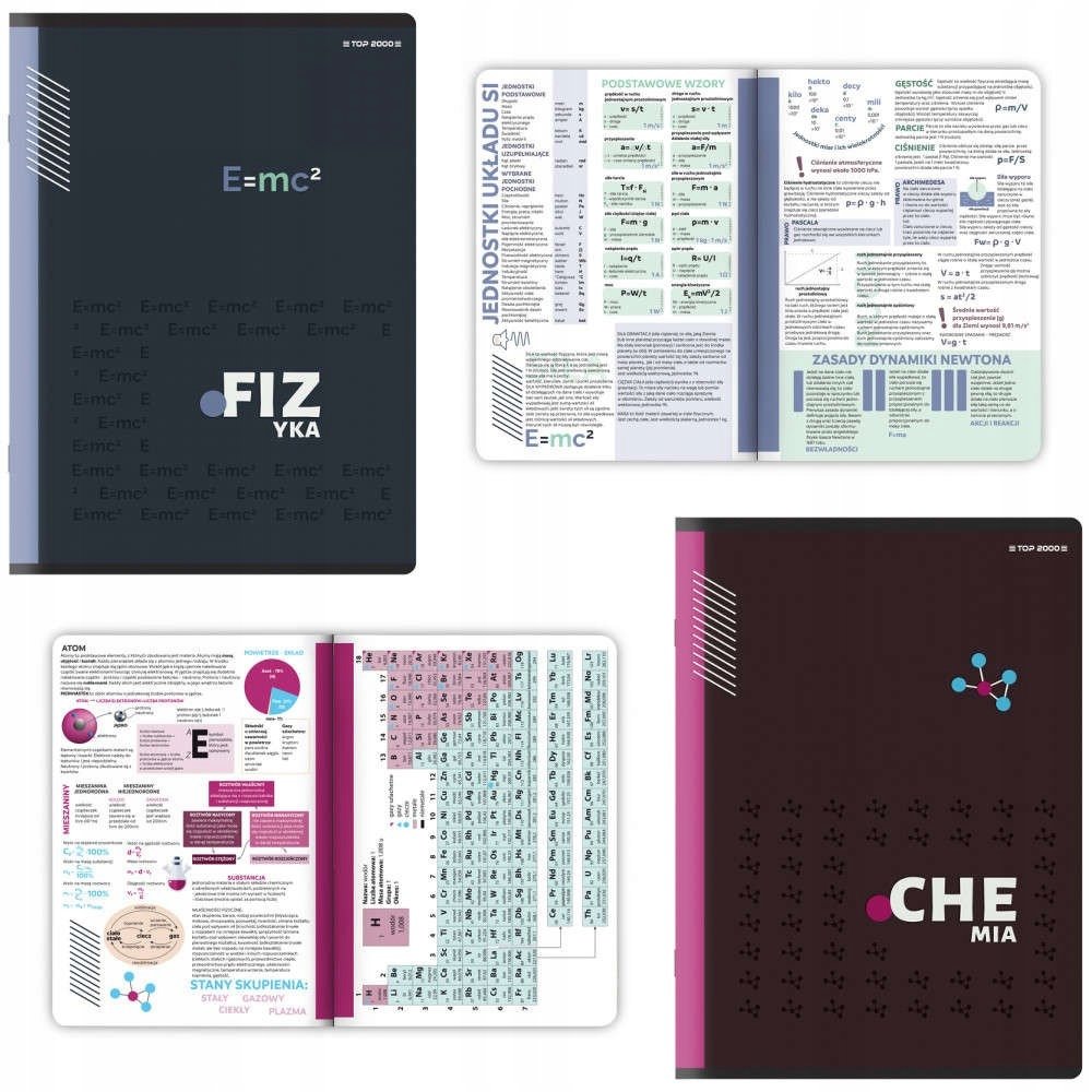 KOMPLET Zeszyt Kratka TOP 2000 A5/60 Kartek 2szt