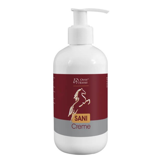 OVER HORSE SANI Creme 210 g Preparat przeznaczony do stosowania na skórę w miejscach delikatnie zranionych lub narażonych na otarcia czy uszkodzenia