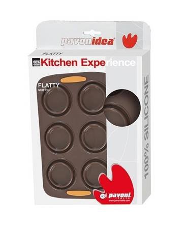 PAV - MUFFIN Forma do babeczek x 6, brązowa Flatty one size