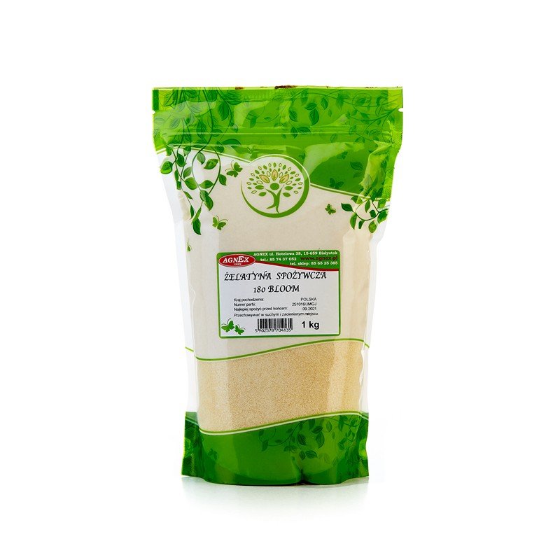AGNEX krzysztof wierzbicki Żelatyna 180 Bloom 1 kg ŻELATYNA(1)