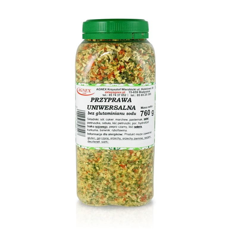 Agnex Krzysztof Wierzbicki Przyprawa uniwersalna bez glutaminianu 760g - słoik UNIWERSALNA(6)