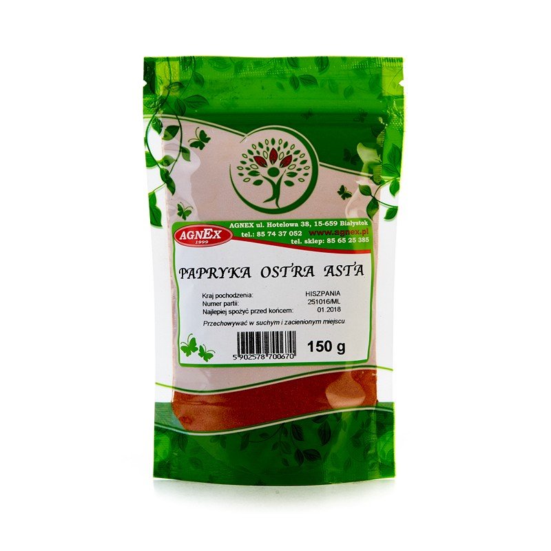 Agnex Papryka ostra mielona Asta 150g