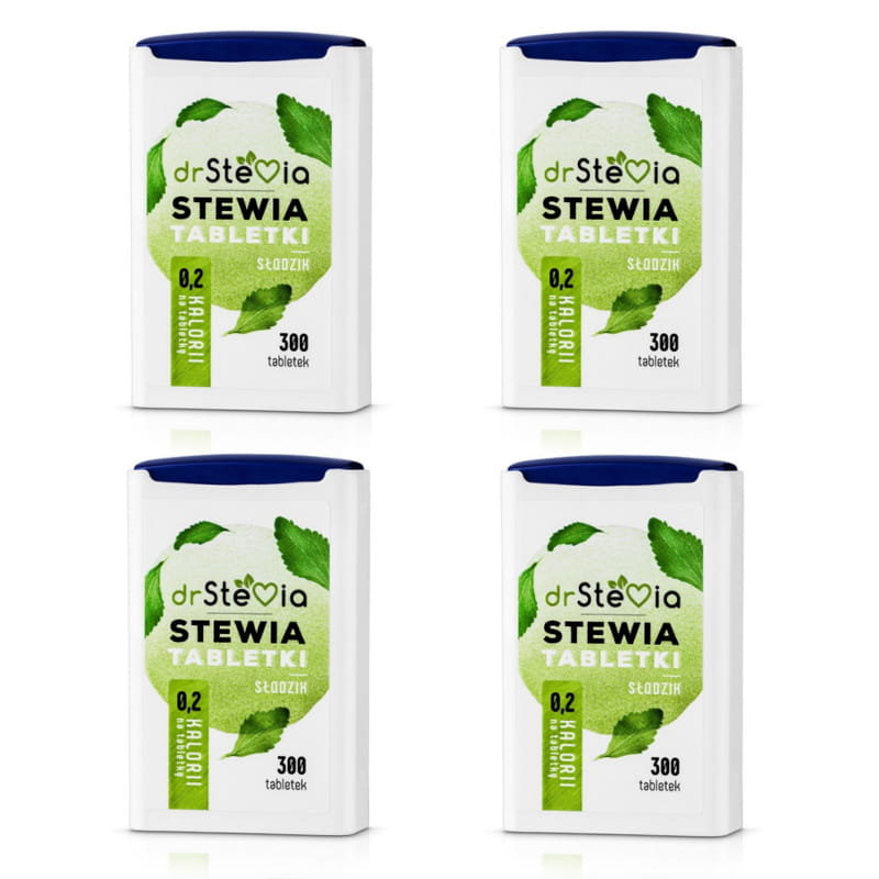 Drstevia Zestaw Stevia tabletki 300 szt. (4 PACK) STEVIA(2)