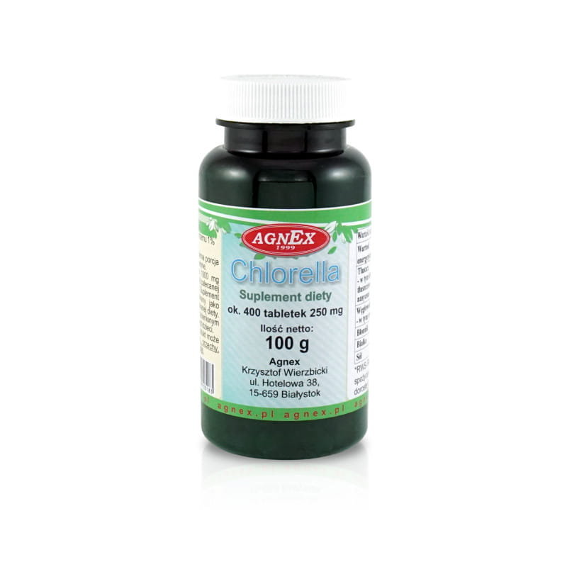 Agnex Chlorella tabletki 100g (ok.400 szt.) CHLORELLA