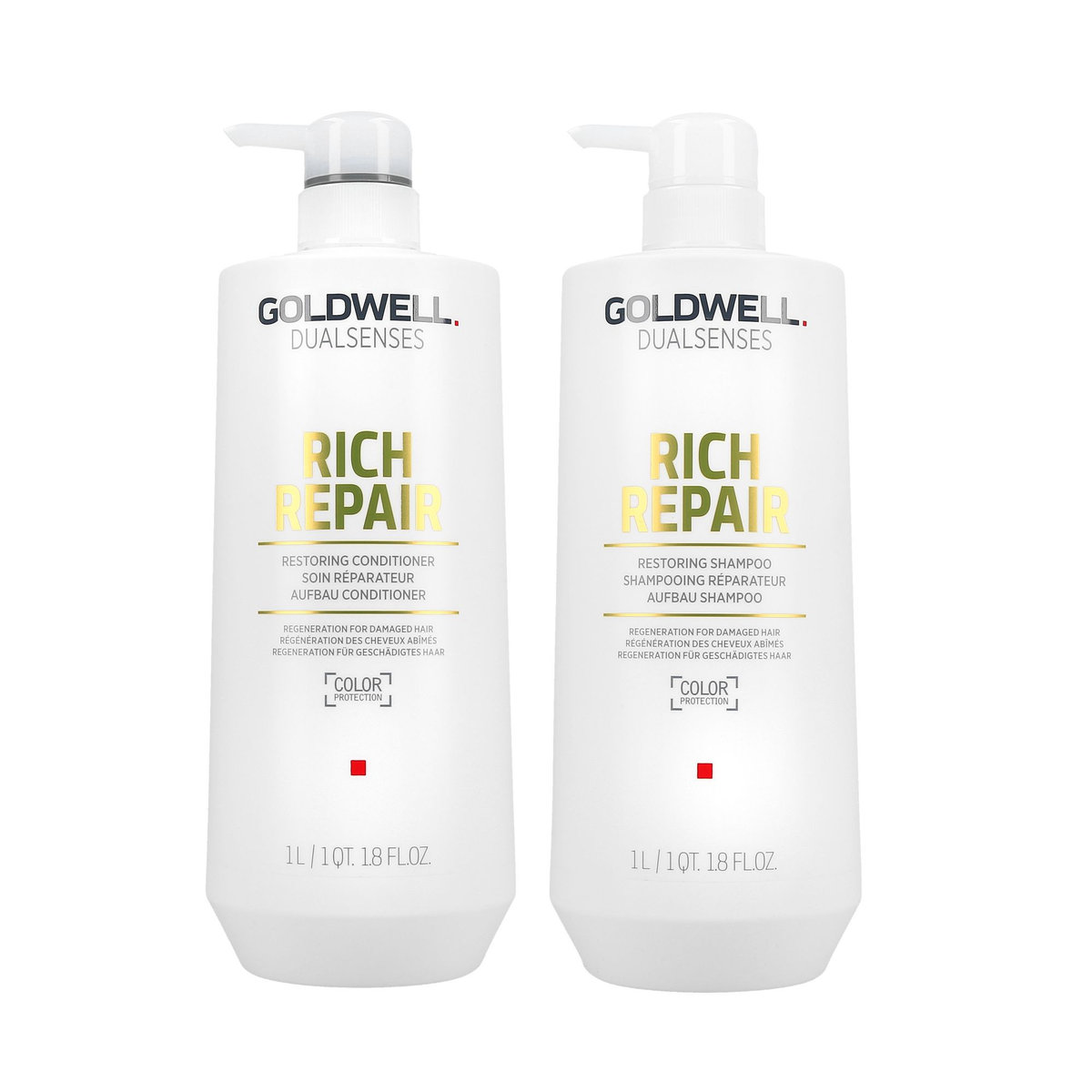 Goldwell DUALSENSES RICH REPAIR Szampon 1000 ml + Odżywka 1000 ml 0000052702
