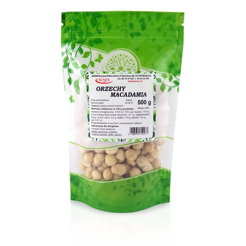 Agnex Orzechy macadamia 500 g