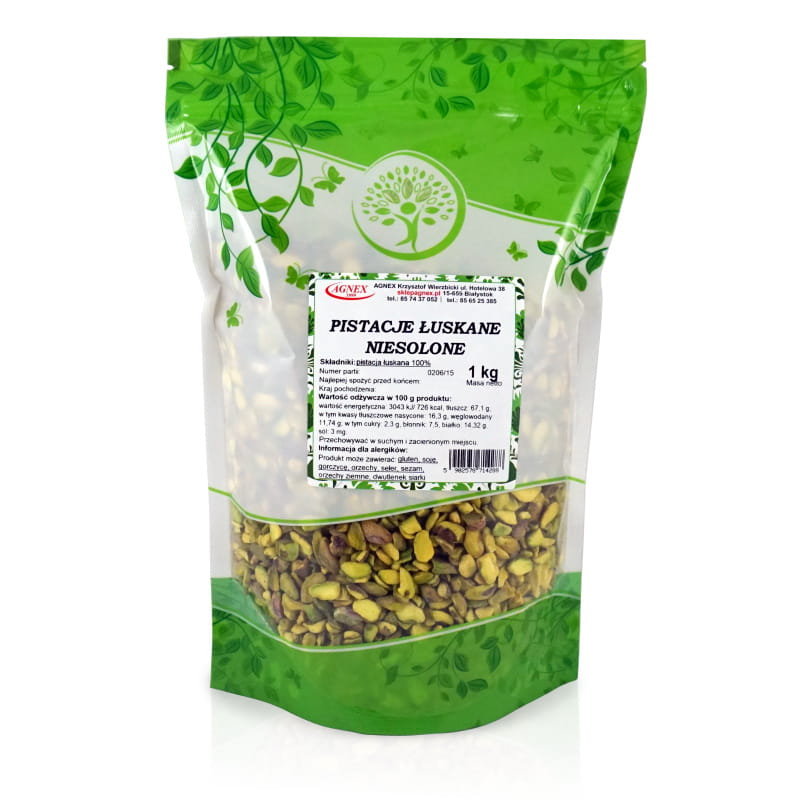 Pistacje łuskane niesolone 1kg