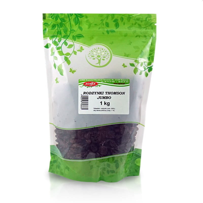 Agnex Rodzynki Thomson Jumbo 1 kg RODZYNKI JUMBO (1)