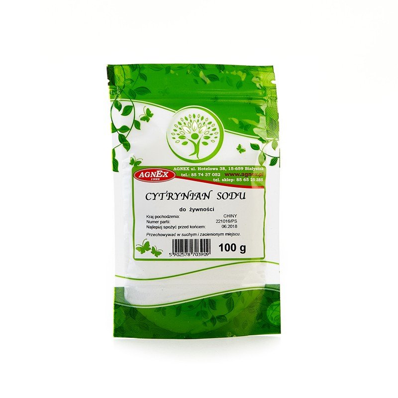 AGNEX krzysztof wierzbicki Cytrynian sodu 100g CYTRYNIAN SODU