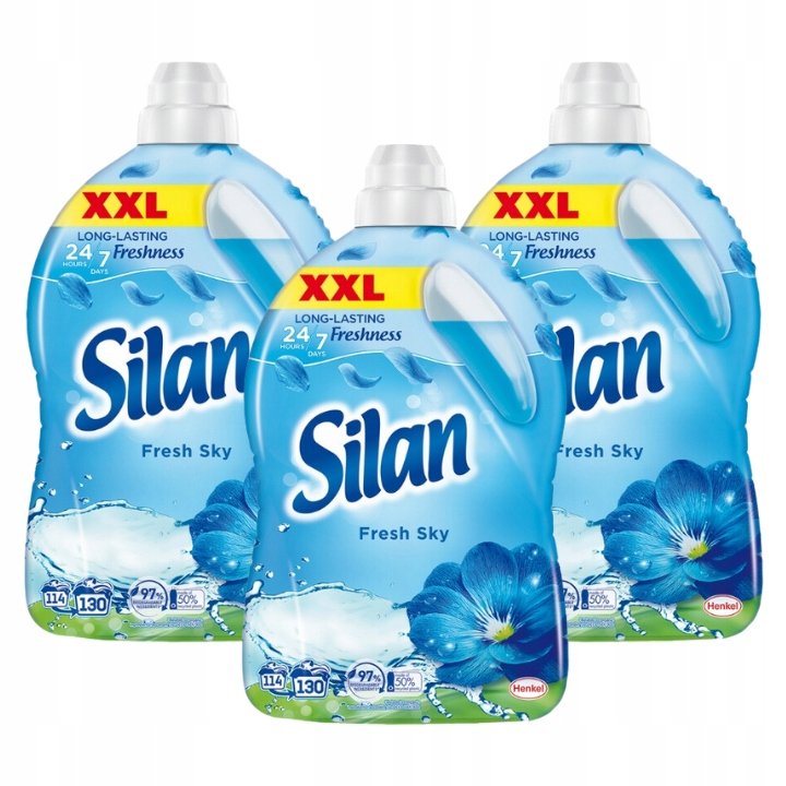 Silan Fresh Sky Płyn do Płukania 390pr 2,86L x3