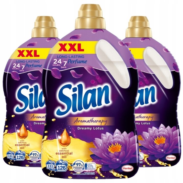 Silan Płyn do Płukania Dreamy Lotus 2,772L x3