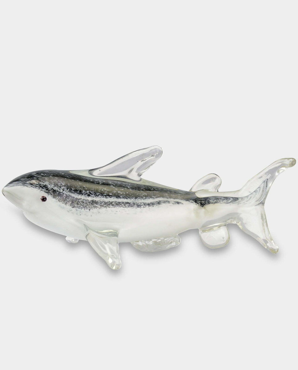 Figura Szklana w Stylu Murano Przeźroczysty Delfin