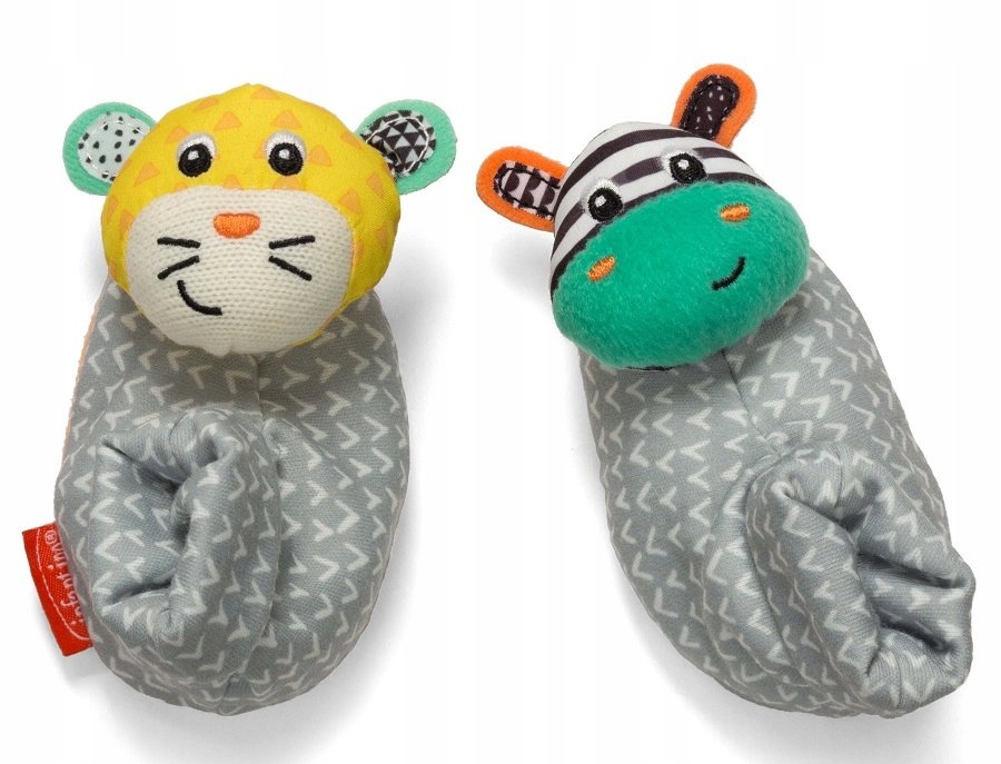 Infantino Kapciuszki niemowlęce z grzechotkami