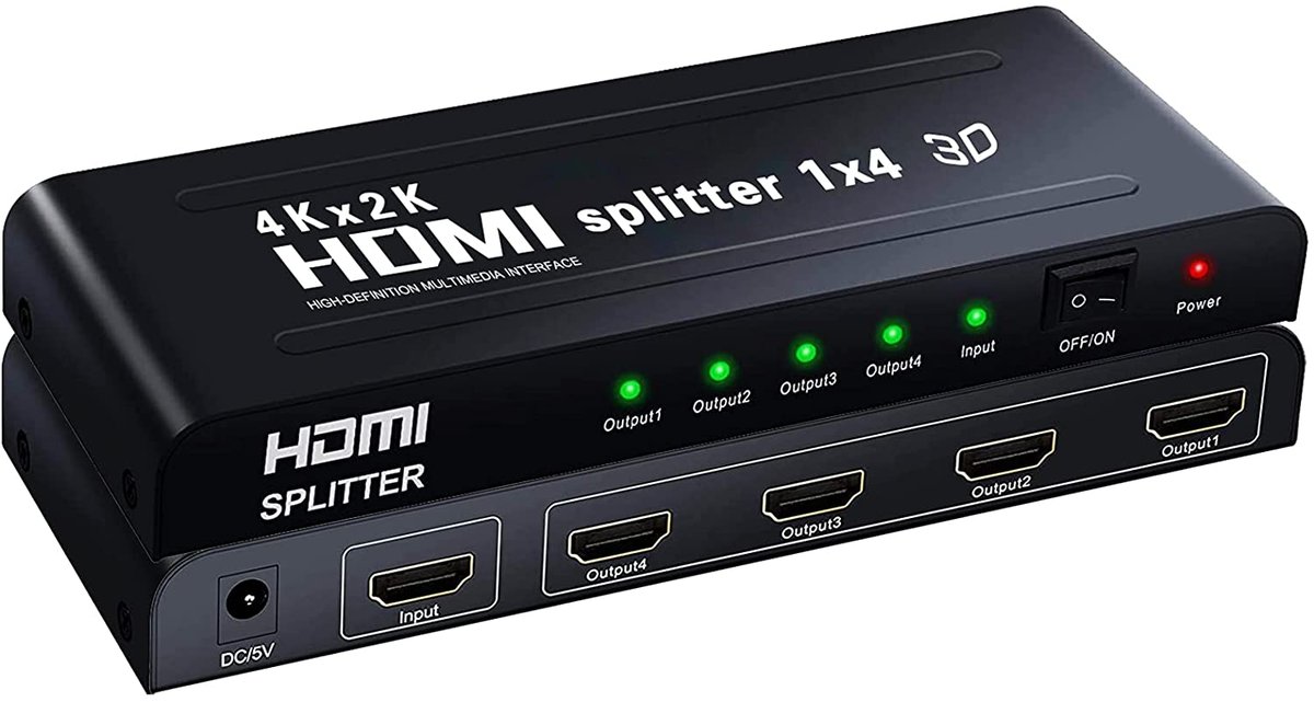 Splitter Hdmi 1X4 4K*2K 3D Fullhd Rozdzielacz Hdcp