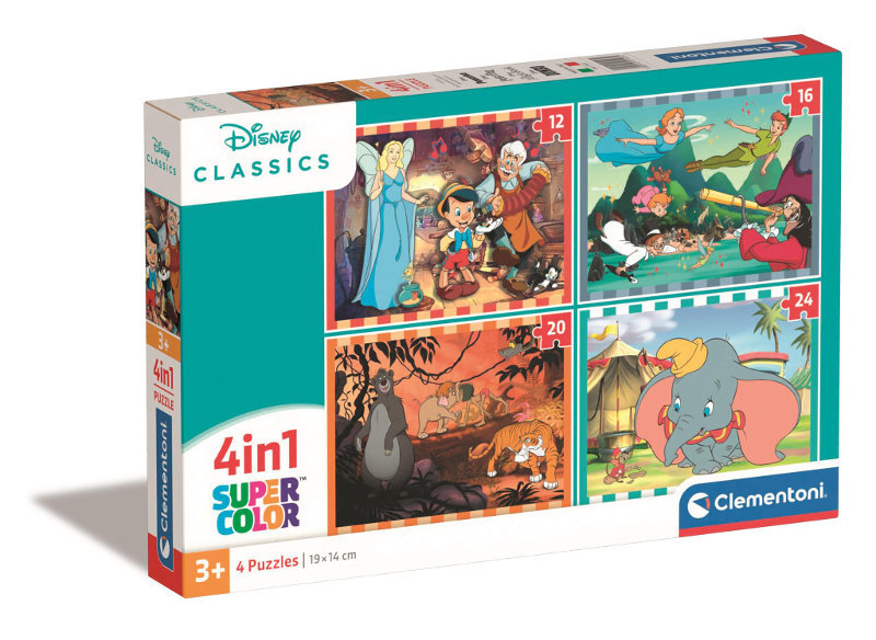 Puzzle 4w1 Super Kolor Disney Classic Clementoni