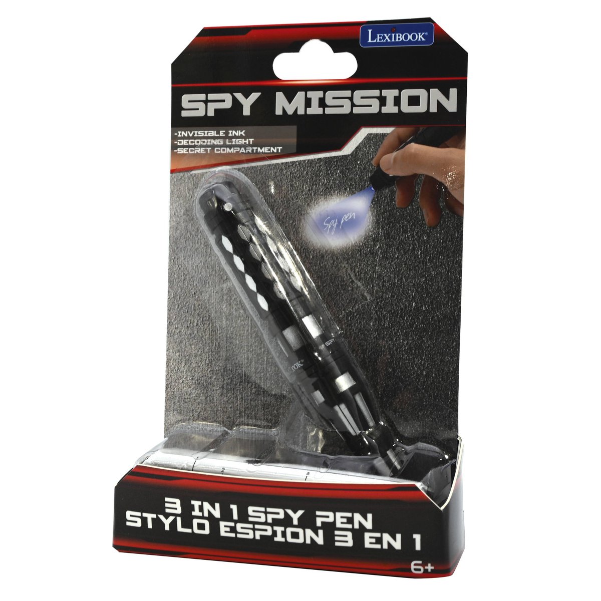 Lexibook, Długopis Z Niewidzialnym Tuszem I Światłem Szpiegowskim Spy Mission Rpspy02