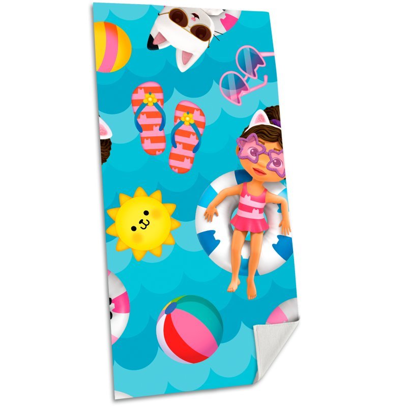 Ręcznik plażowy. 70x140cm bawełna Koci Domek Gabi. Gabby's Dollhouse. Kids Euroswan