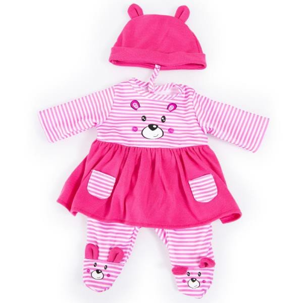 Bayer Design 84687AA ubrania dla lalek od 15 do 45 cm, sukienki, spodnie i czapka, zestaw, strój z motywem słodkiego misia