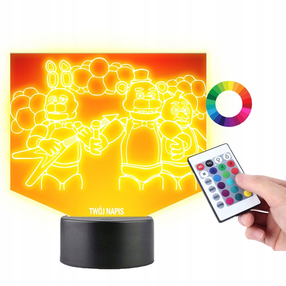 Lampka na Biurko Gra Five Night's Freddy's Postaci