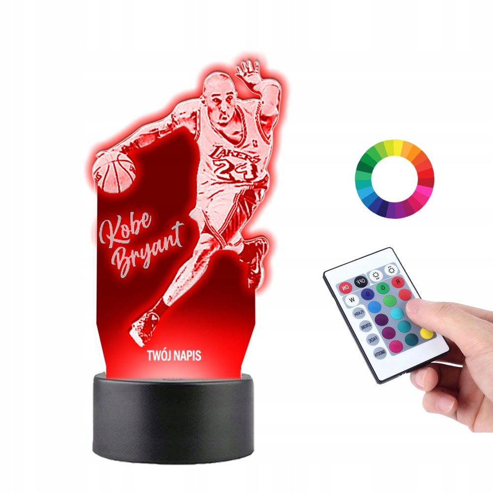 Lampka na Biurko Koszykarz Kobe Bryant LA Lakers