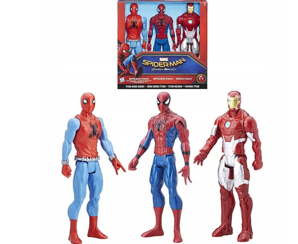 HASBRO ZESTAW 3 FIGUREK SPIDERMAN I IRON MAN HOMECOMING C2413