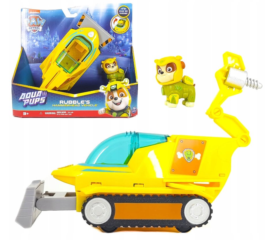 Figurka Rubble łódź podwodna Psi Patrol Aqua Pups