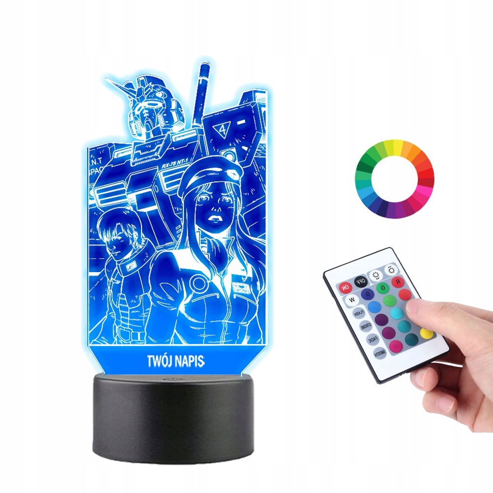 Lampka na Biurko Led Mobile Suit Gundam Postacie
