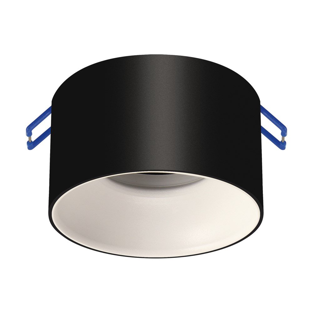 Metalowa lampa podtynkowa Panama do salonu czarna biała