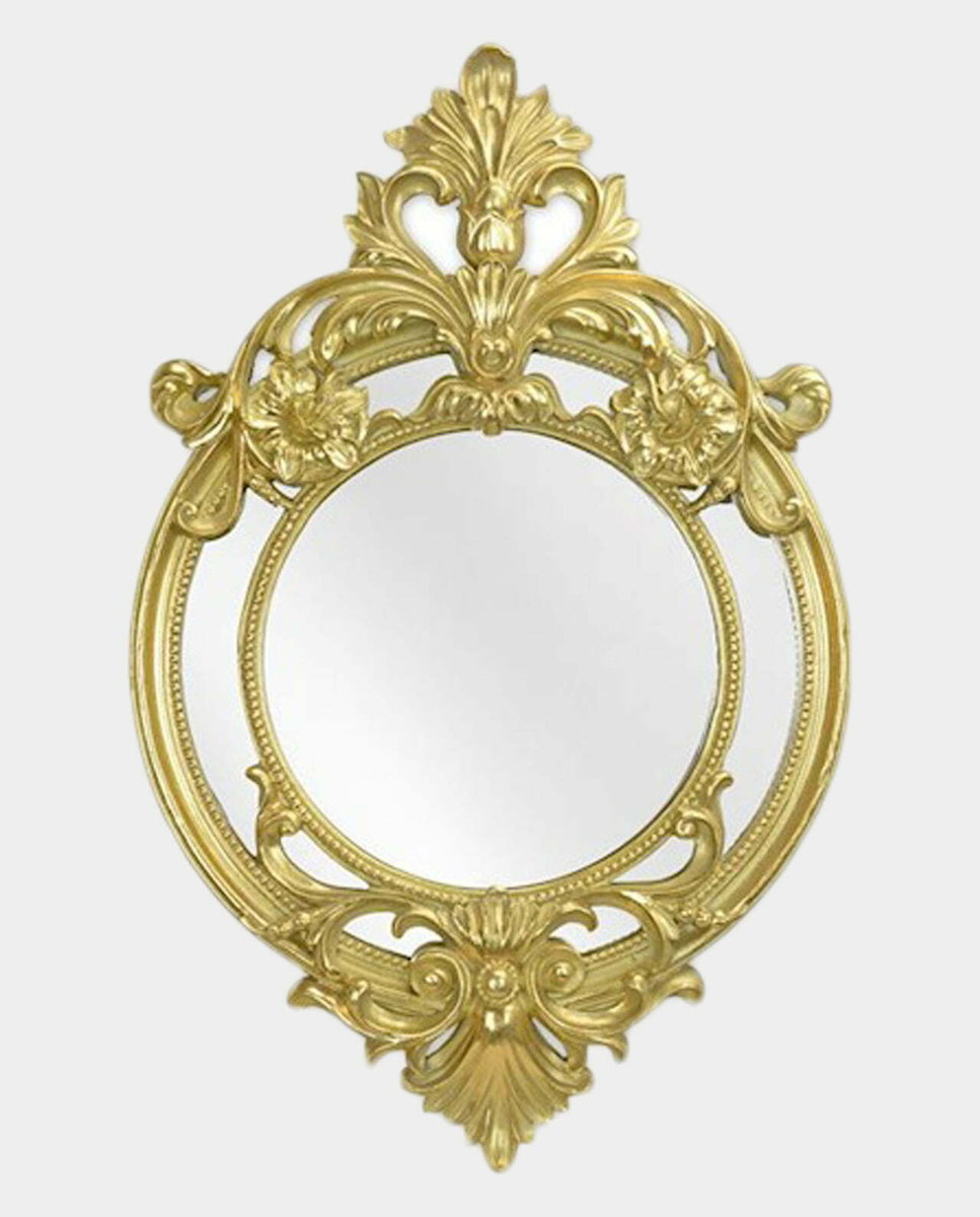 Lustro Ozdobne Okrągłe Rama Złota Liście Akantu