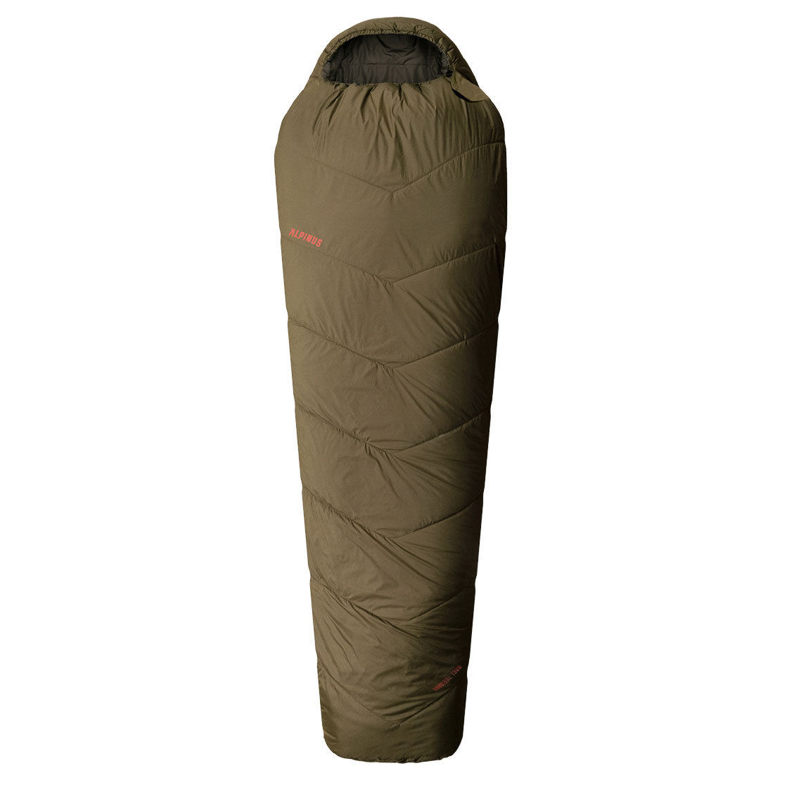Śpiwór Alpinus Survival 1300 oliwkowy dla praworęcznych