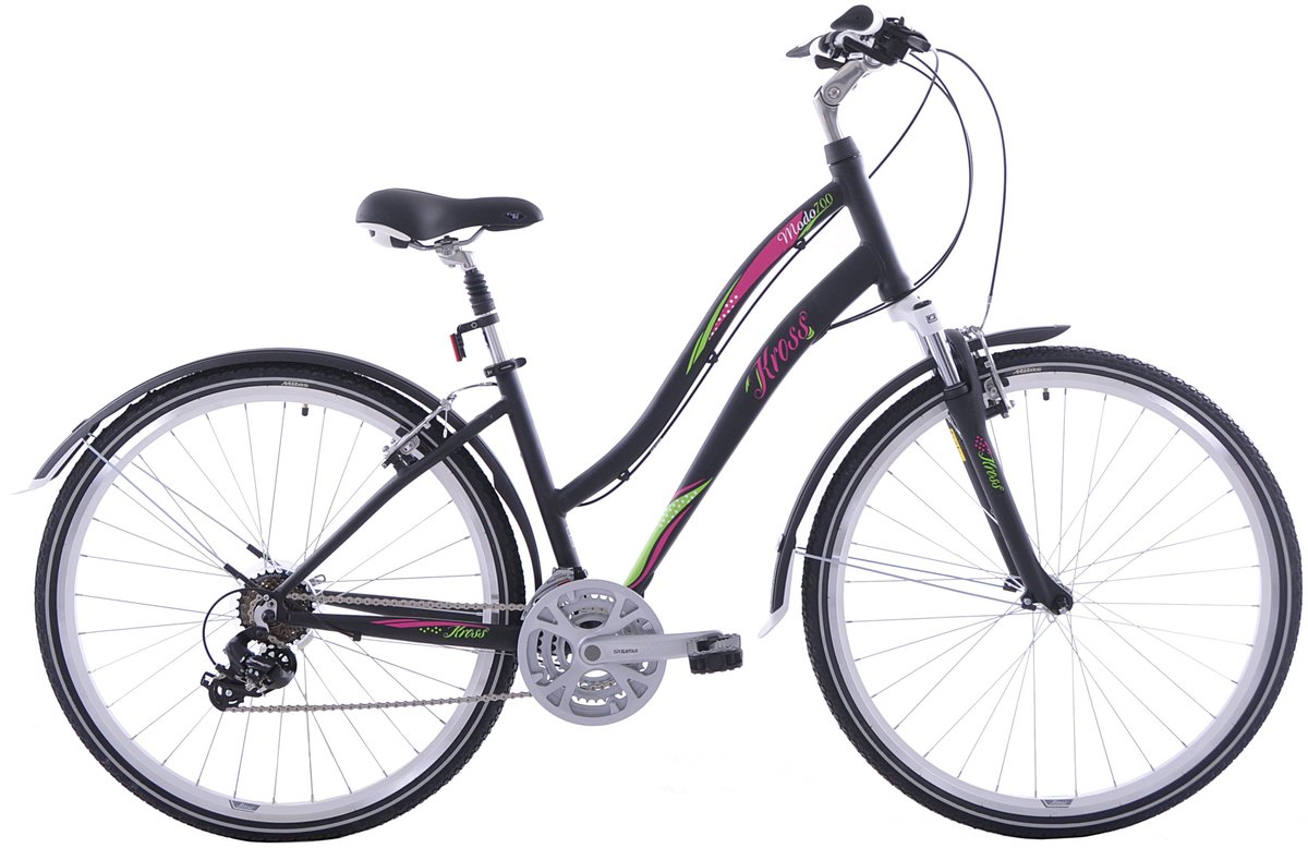 Rower trekkingowy damski 28 Kross Modo 2.0 700 czarno-różowo-zielony S(14