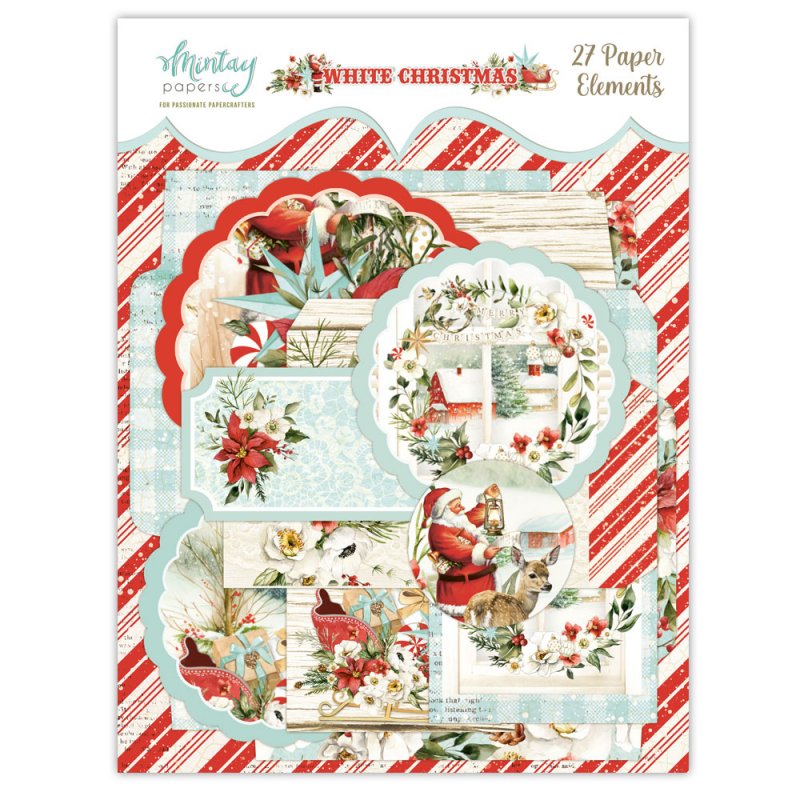 Zestaw papierowych kopert i tagów Mintay Papers - WHITE CHRISTMAS 27 szt.