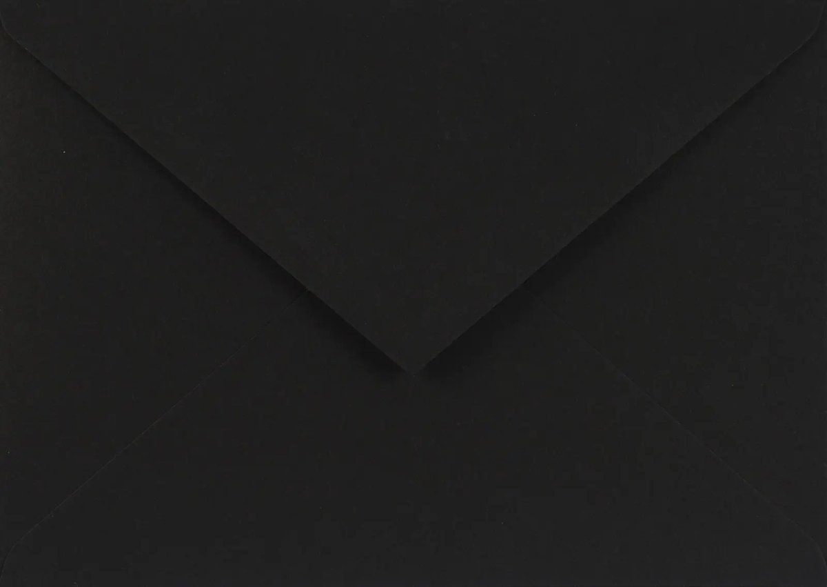 [ B.1.2 ] Koperty C6 Sirio Col. Nero czarne - 25szt. / al *   Koperta C6 NK Sirio Col. Nero czarna 115g
