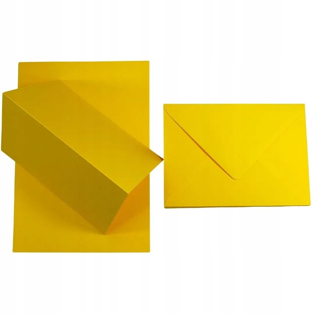 Zestaw żółty papier + koperty B6 - 25szt.