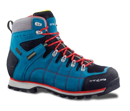 TREZETA - Hurricane Evo WP, buty wędkarskie i turystyczne, buty środkowe, z technologią Water Stopper Wodoodporna i podeszwa Vibram, kolor Petrol-Red, Petrol Red, 40 EU