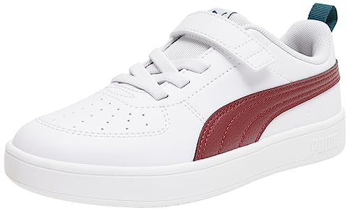 PUMA Rickie AC PS, trampki dziecięce, Puma Biały Ciemny Jasper Malachit, 32 EU