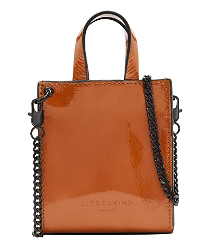 Liebeskind Berlin Naplack Paper Bag Torba na ramię Kobieta, Brązowy (Cayenne Powder-2808), Extra Small (HxBxT 12.5cm x 10.5cm x 4.5cm), nowoczesny