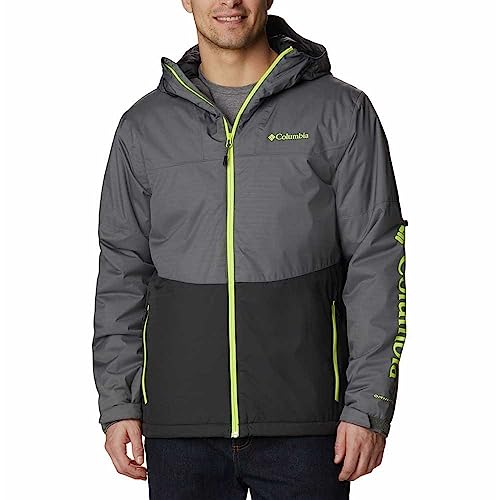 Columbia Męska kurtka zimowa z izolacją Point Park, szary (City Grey), rekin, XXL