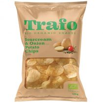 Trafo Chipsy ziemniaczane o smaku śmietankowo - cebulowym 125 g Bio
