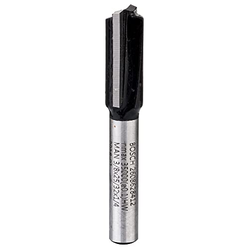 Bosch 2608628412 bit prosty do routerów z dwoma rowkami i węglikiem wolframu (średnica - 9,5 mm)