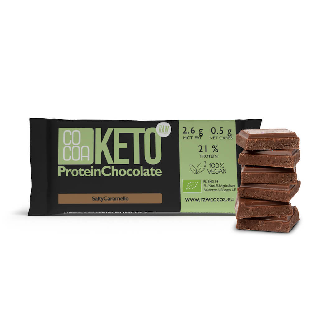 Czekolada proteinowa keto Salty Caramello