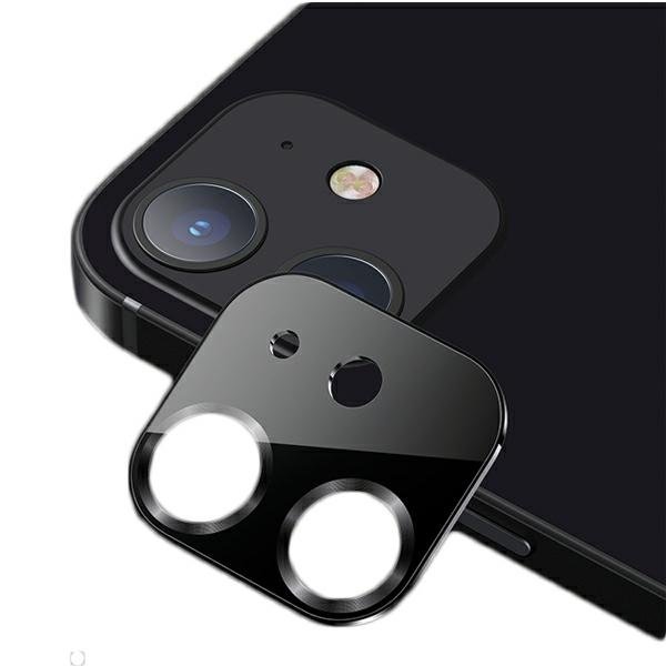 USAMS Camera Lens Glass iPhone 12 mini metal czarny/black BH706JTT01 (US-BH706) 6958444940212