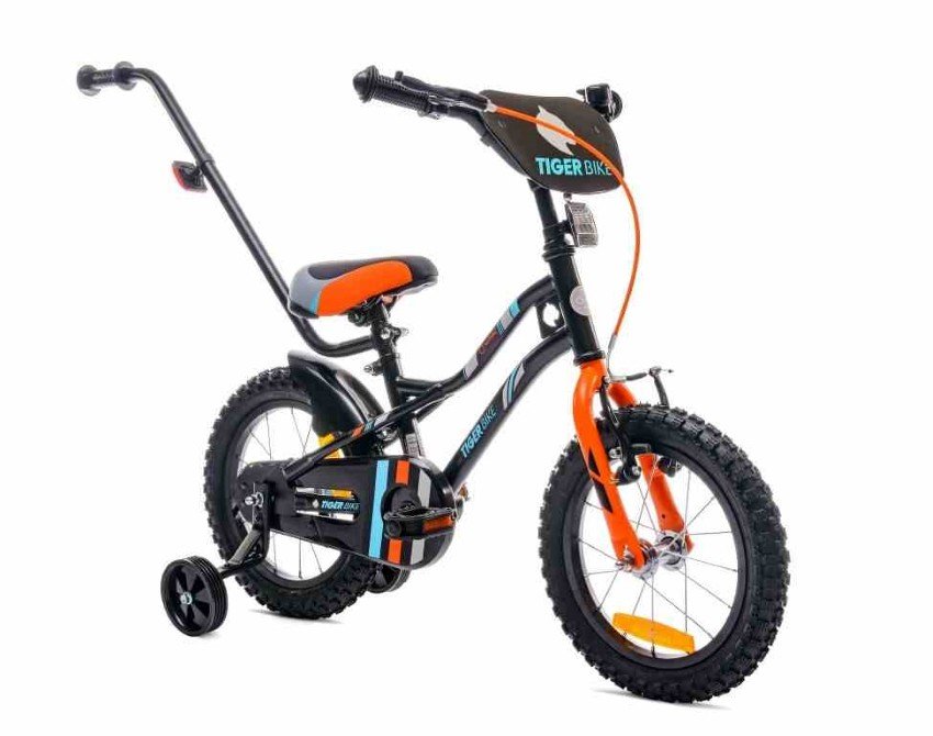 sun baby Rower dziecięcy Tiger Bike 14 cali dla chłopca Pomarańczowo-turkusowy