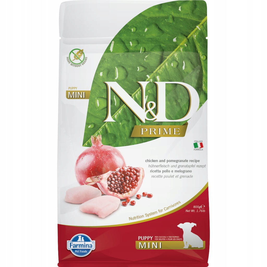 N&D PRIME DOG CHICKEN AND POMEGRANATE PUPPY MINI 800G