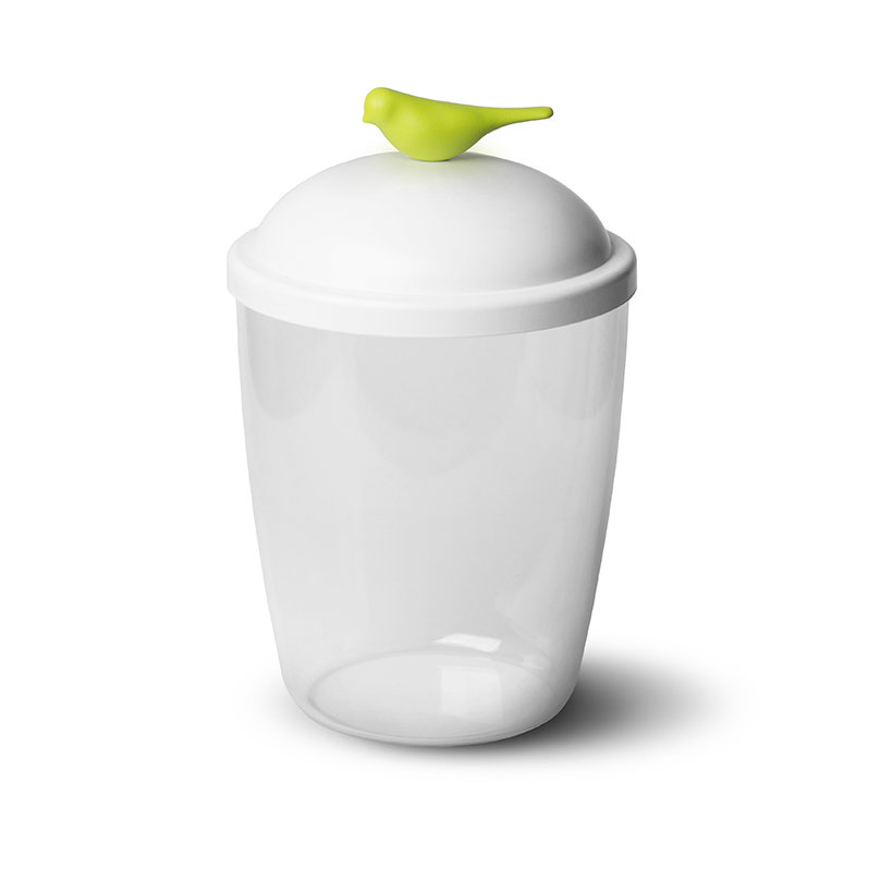 Qualy Sparrow 27,8 Cm Biało Zielone Wiaderko Pojemnik Do Lodu Plastikowy