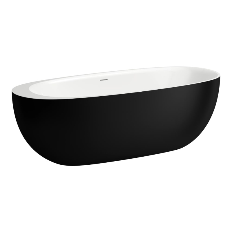 Laufen Ilbagnoalessi Wanna wolnostojąca 185x80 cm czarny mat/biała H2209720650001