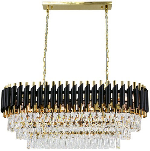 Toledo lampa wisząca 8xE14 złota/czarna 6260/8 TR BL